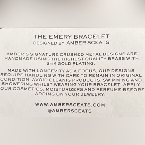 Amber Sceats - Emery Cuff  Gold Plated Bangle New MSRP $169 - Picture 4 of 5